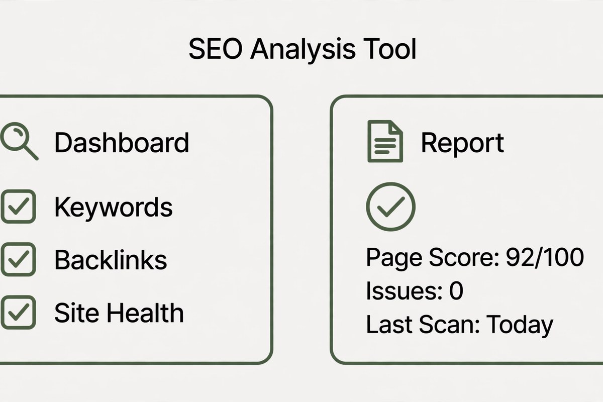 Analysis tool dashboard and report panels sample layout