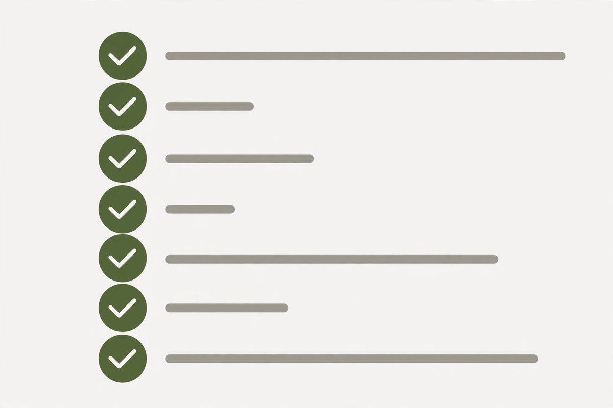 Checklist graphic with seven green checkmarks for vetting a partner